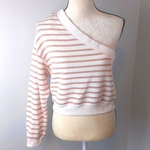 One Shoulder Striped Top / The Vintage Shop / Large